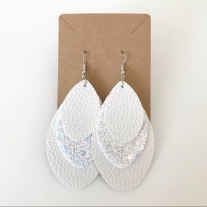 ⭐️4/$10⭐️ Layered Leather + Glitter Earrings